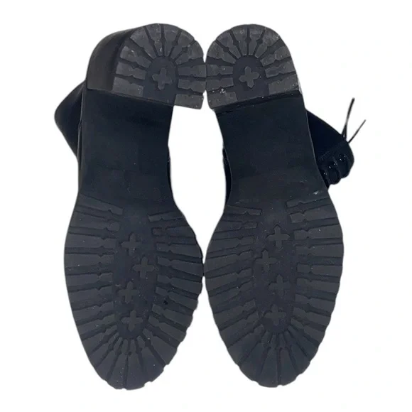 Forever 21 Black Faux Leather Ankle Boots, Size 10 - Picture 9 of 15